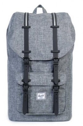 Herschel Little America  Backpack - Charcoal Crosshatch Black Insert Rubber 